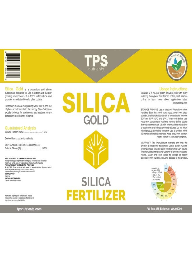 TPS NUTRIENTS Silica Gold Plant Strength Nutrient and Supplement with Bioavailable Silicon 1 Quart (32 oz) - Image 2