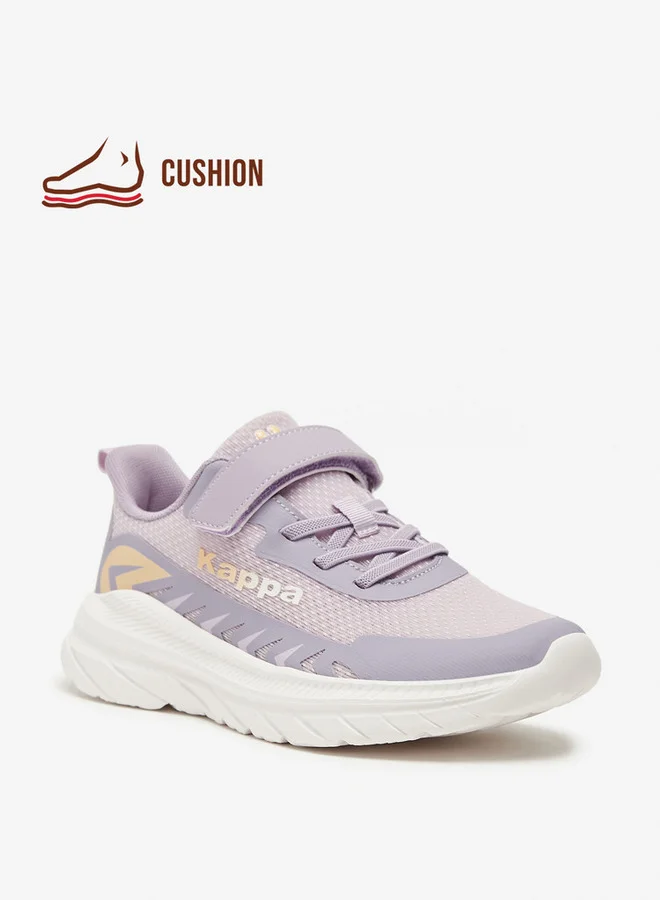 Kappa Girls' Colourblock Sports Shoes with Hook and Loop Closure