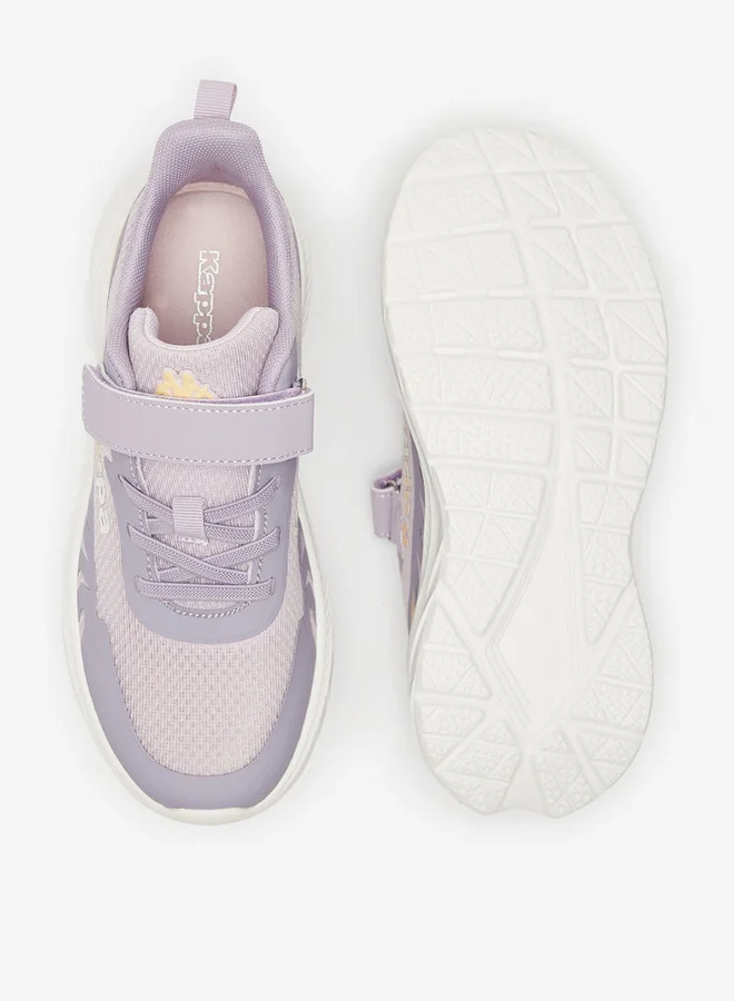 Kappa Girls' Colourblock Sports Shoes with Hook and Loop Closure