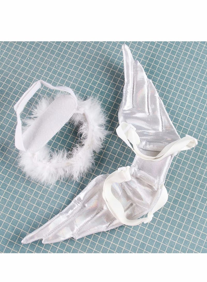 SOLARAE Pet Wings Cute White Wings Pet Costume Cat Clothes - Image 3