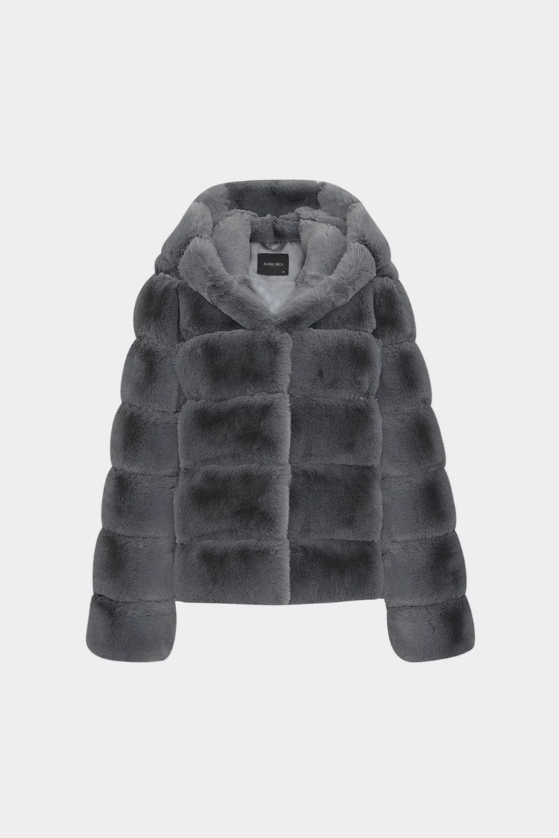 Açelya Okcu Azalea Okcu Azalea Okcu Hooded Women's Rex Fur Coat  - Image 1