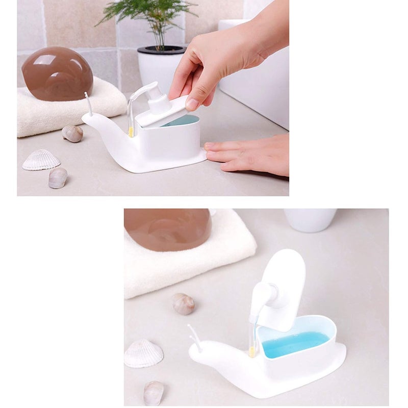 Revernest Snail Soap Dispenser, 120 ml, Cute Snail Soap Dispenser, Portable Cosmetic Lotion, Storage Bottle Container, Refillable Liquid Soap Dispenser for Kitchen, Bathroom - Image 3