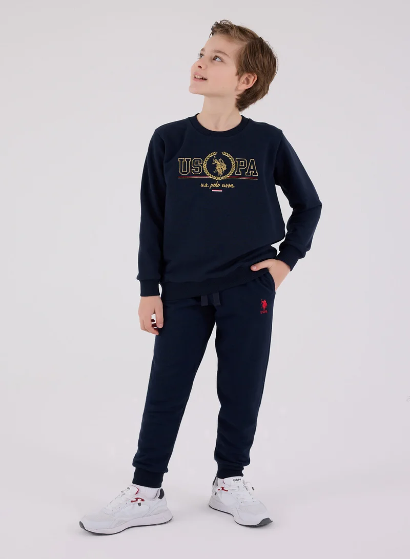 U.S. Polo Assn. U.S. Polo Assn. Boys Navy Jumpsuit Set