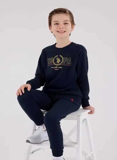 U.S. Polo Assn. U.S. Polo Assn. Boys Navy Jumpsuit Set