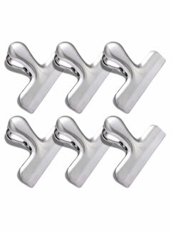 Excefore Stainless Steel Chip Bag Clips Set, 6 Pack Bag Clips, Heavy Duty Clamp Seal Food  - Image 1