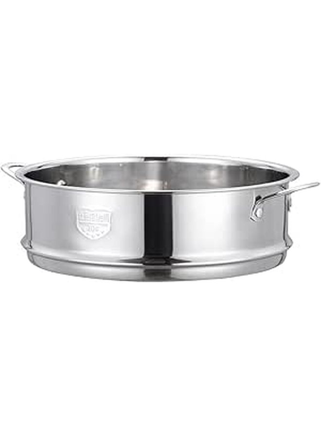 12 Inch Stainless Steel Steamer Basket Insert For Buns Rice Vegetables Seafood Dishwasher Safe - Image 1