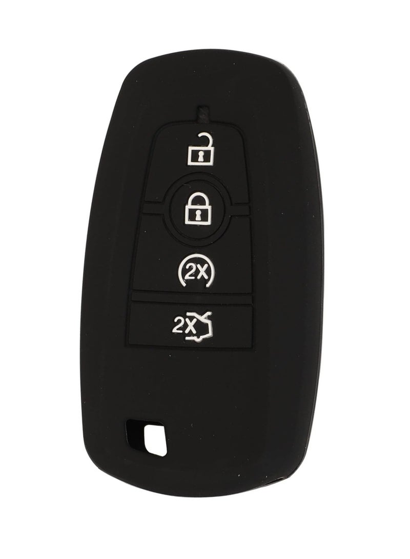 بيعتكلها جراب بديل من السيليكون لمفتاح السيارة عن بعد بأربعة أزرار، متوافق مع فورد موستانج فيوجن F150 F250 F350 إيدج إكسبلورر إكسبيديشن 2017 2018 - Image 1