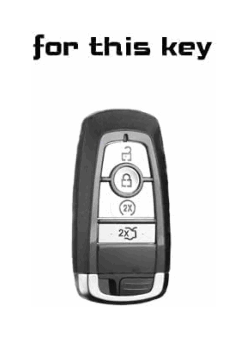 بيعتكلها جراب بديل من السيليكون لمفتاح السيارة عن بعد بأربعة أزرار، متوافق مع فورد موستانج فيوجن F150 F250 F350 إيدج إكسبلورر إكسبيديشن 2017 2018 - Image 2