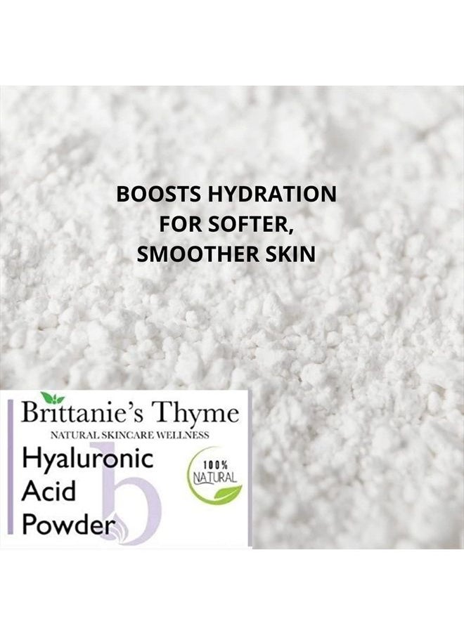 Smart Solutions Brittanie's Thyme Pure Hyaluronic Acid Serum Powder, 100 Grams | High Molecular Weight, Cosmetic Grade, 100% Natural, Boosts Skin Hydration for Softer, Smoother Skin  - Image 4