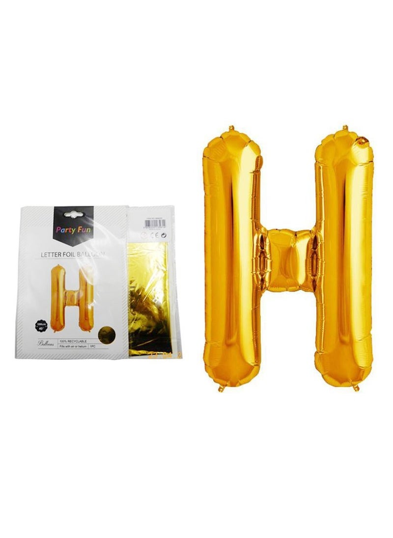 بارتي فن بالون الحروف الورقي 40 بوصة (H) اللون الذهبي - Image 2