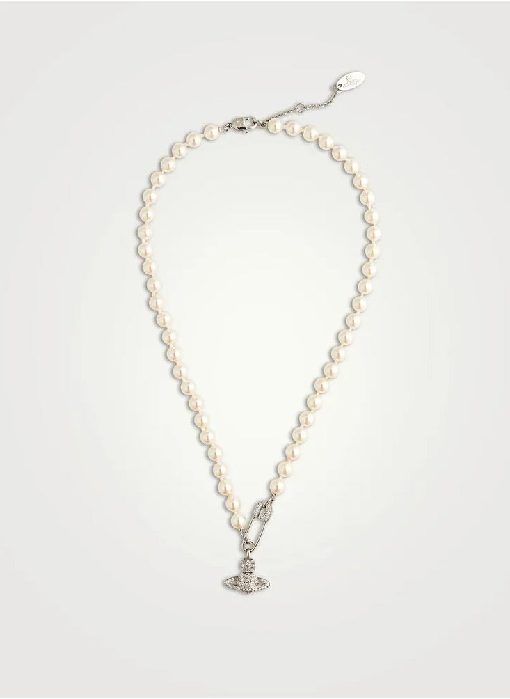 Vivienne Westwood Brooch Saturn Pearl Necklace  - Image 3