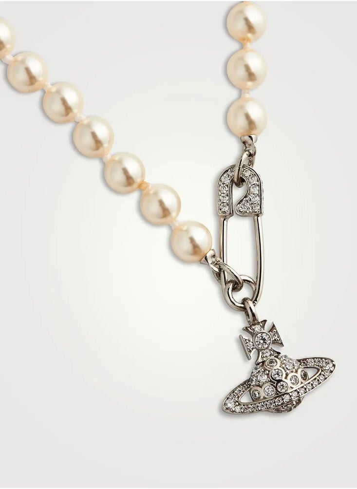Vivienne Westwood Brooch Saturn Pearl Necklace  - Image 4