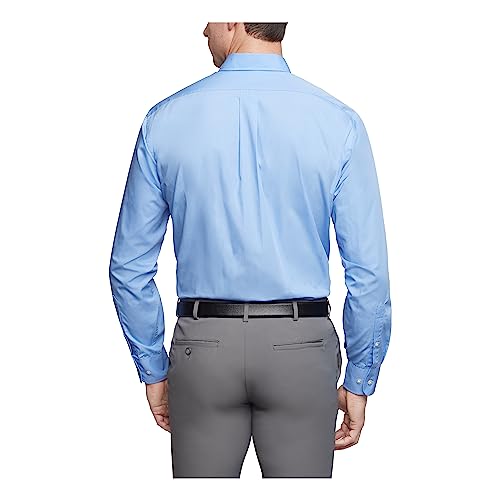 Van Heusen Men's Regular Fit Silky Poplin Button Down Collar Dress Shirt, Periwinkle, XXX-Large - Image 2