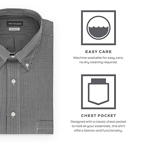 Van Heusen Men's Regular Fit Silky Poplin Button Down Collar Dress Shirt, Periwinkle, XXX-Large - Image 5