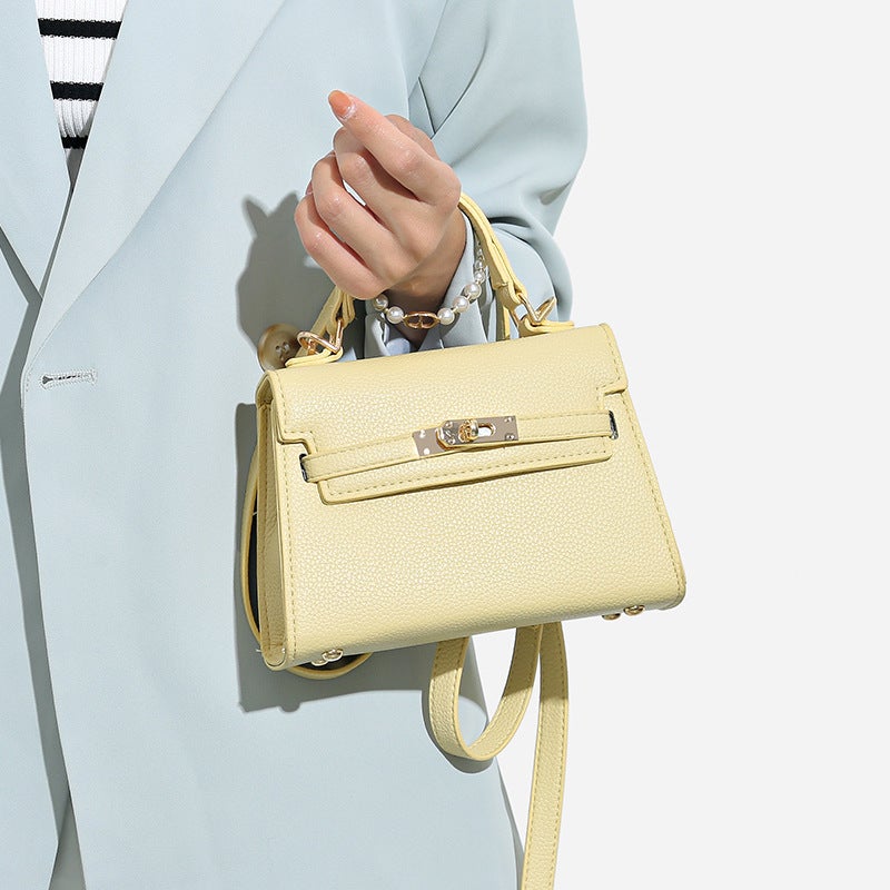Classic Bag Women'S 2022 New Fashionable Portable Small Square Bag Vintage Fashion Kelly Bag High-End Shoulder Crossbody Bag - Image 3