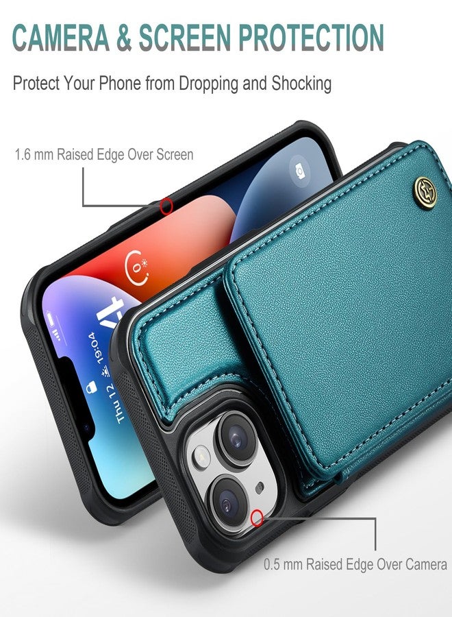 Vinich for iPhone 16 Wallet Case with Card Holder, RFID Blocking Credit Slots Kickstand Shockproof Phone Cover Fit for iPhone 16 6.1" Black - Image 5