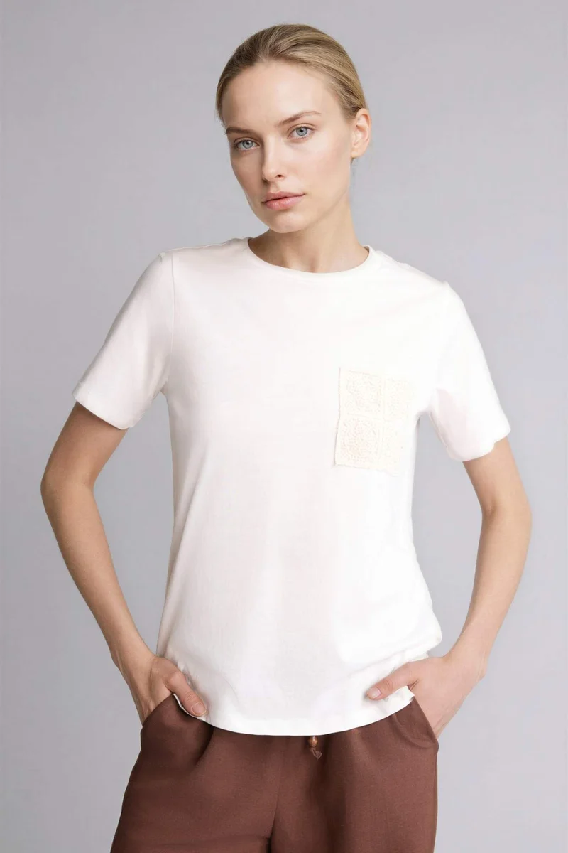 DeFacto Regular Fit Crew Neck Cotton Short Sleeve T-Shirt