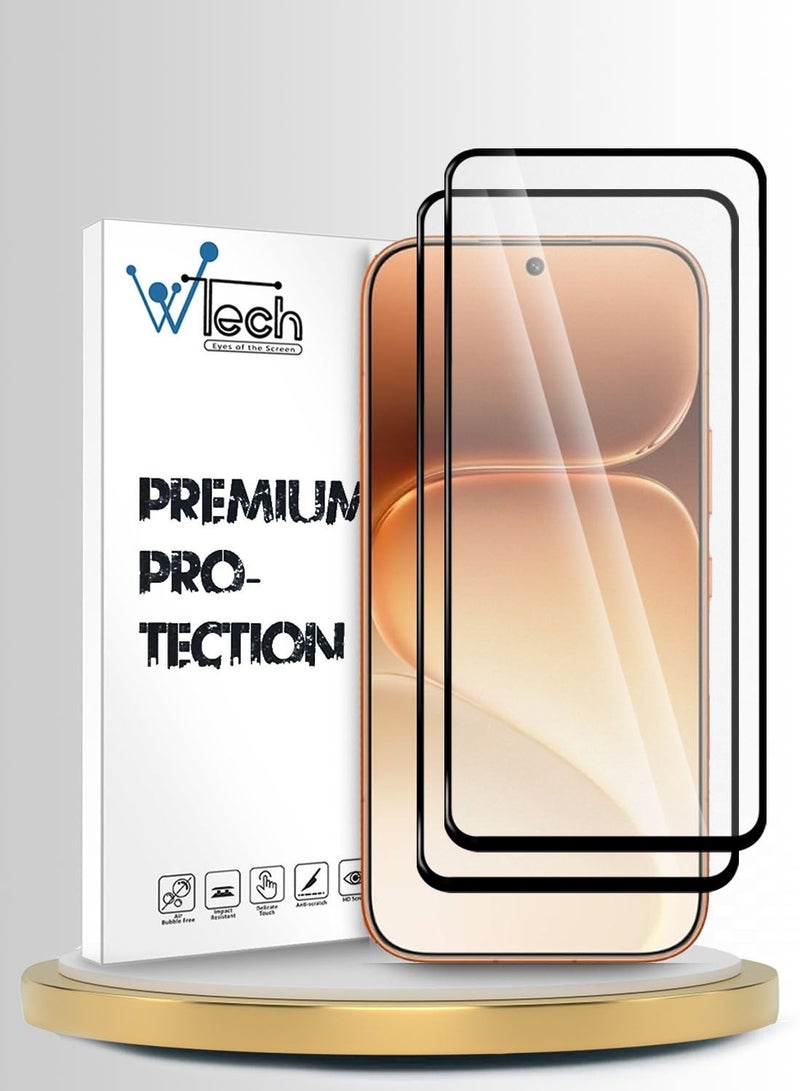Wtech Honor 600 5G / 600 Pro 5G 2026 Hybrid Translucent Magsafe with Magnetic Charging Raised Camera Lips Elegant Look Case Cover (MCMPMN) - Brown & [2 PACK] Honor 600 5G 2026 Premium E2E Series Full Glue Full Cover Tempered Glass Screen Protector (MSGECN) - Clear/Black Bundle - Image 3
