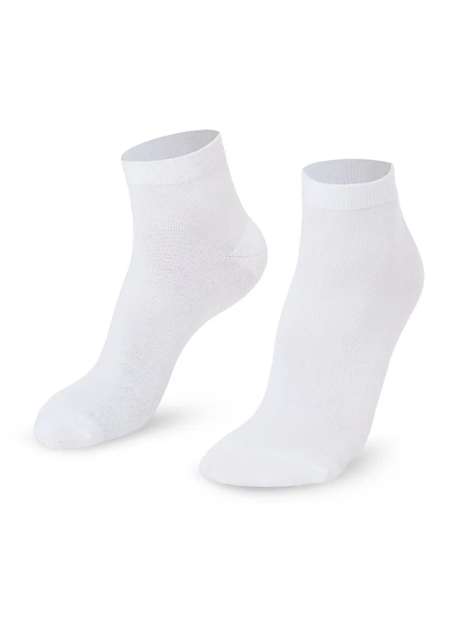 Ampm Mens Cotton-blended Ankle length Socks (PACK OF 3) Lightweight, Ultra-Soft touch, Secure Gentle Grip, Reinforced stitch, Skin Friendly - WHITE