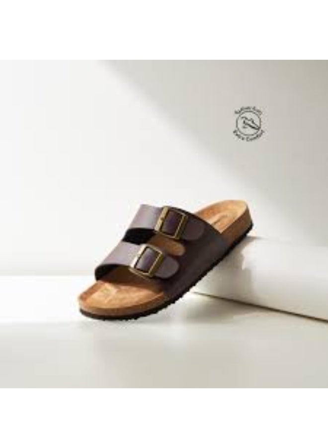 BIRKENSTOCK These Birkenstock Arizona sandals feature a coffee-colored leather upper and are available - Image 5