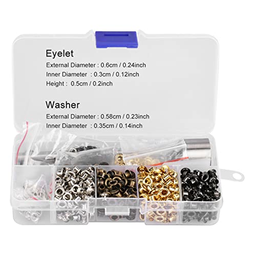 Moofey 420 PCS Eyelets and Grommets, 3mm Leather Grommet Kit, 3 PCS Handwork Tools Set, Eyelet Kit for Leather Craft Clothes Sewing Accessories - Image 4
