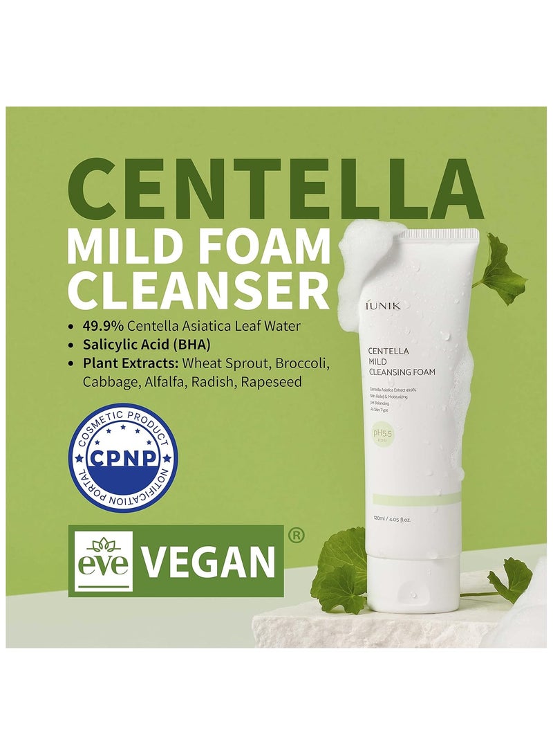 iUNIK Centella Mild Cleansing Foam 120 ml - Image 2