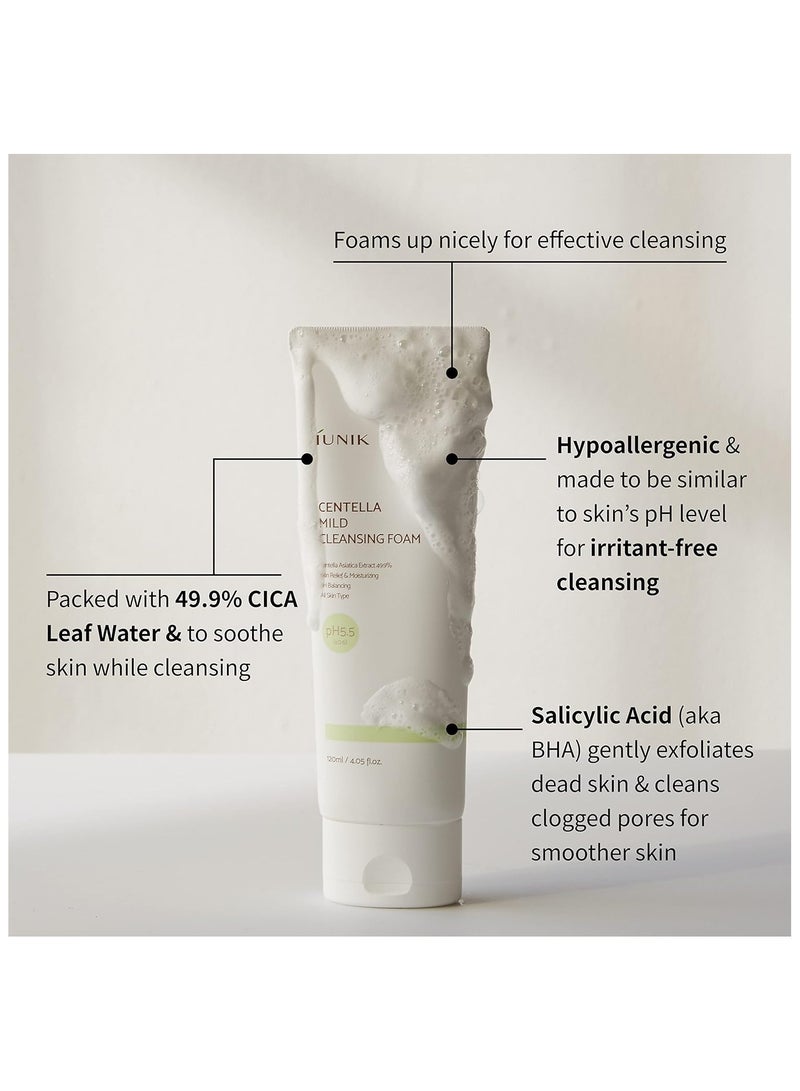 iUNIK Centella Mild Cleansing Foam 120 ml - Image 4