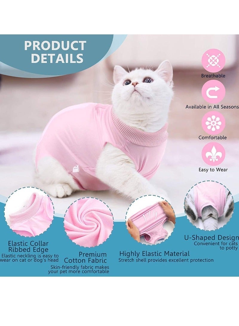 rocooart Professional Recovery Clothing for Cats with Abdominal Wounds or Dermatoses - Replacement Electronic Collars & Post-Surgery Pajamas, Size M - Image 3