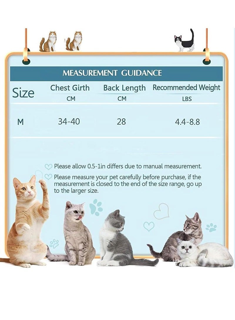rocooart Professional Recovery Clothing for Cats with Abdominal Wounds or Dermatoses - Replacement Electronic Collars & Post-Surgery Pajamas, Size M - Image 5