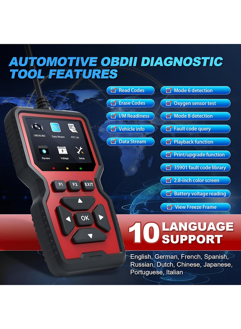 AL RAID V519 Custom Universal Car OBD II Diagnostic Scanner Car Fault Detector Diagnostic Scanner - Image 2