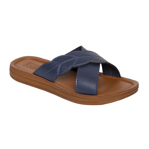 Bella Women Fashion Flat Slip On Navy Sandal | Durable | Stylish | Comfortable | Slip Resistant | Lightweight and Breathable UK5 - Image 1