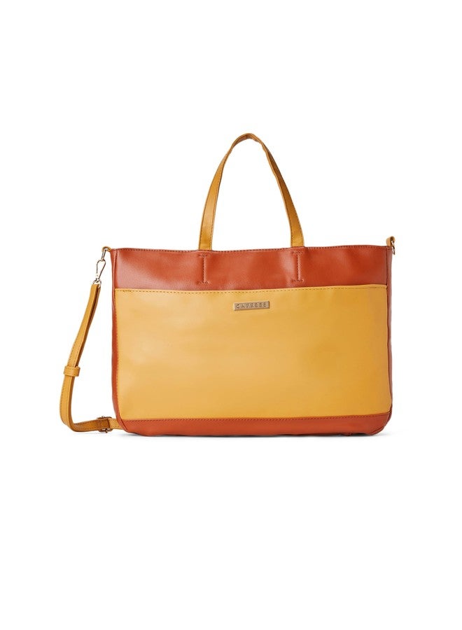 Caprese womens OLLIE S Large TAN Satchel - Image 1