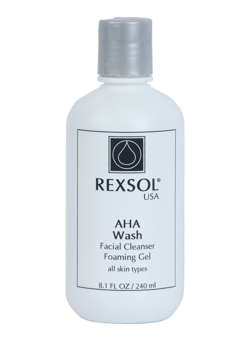 REXSOL AHA Wash Facial Cleanser Foaming Gel | With Vitamin E, Arnica extract, Ginsing Extract, St. John's Wort extract | Promotes freshness and comfort | Leaves skin clean & soft. (240 ml / 8.1 fl oz) - pzsku/Z4244C2D304E7BEFDDE05Z/45/_/1740577984/4b525ce0-63d9-436e-a5a6-8e65181bb595