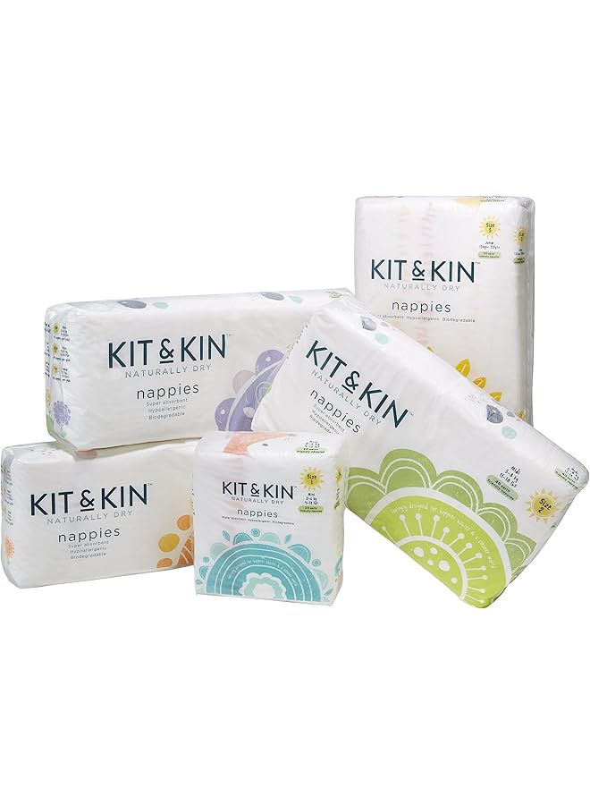 Kit & Kin Taped Baby Diapers For New Born Size 1 2 6Kg Flash Dry With Superior Leak Protection Ultimate - Image 5