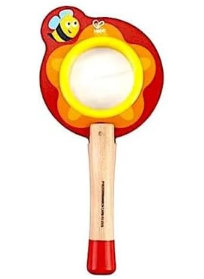 هيب Hape Busy Bee Magnifying Glass - Kids' Nature Study Tool | Bee-Themed Magnifier | Outdoor Toys | Educational Handheld Magnifying Glass | Ages 3 and Up