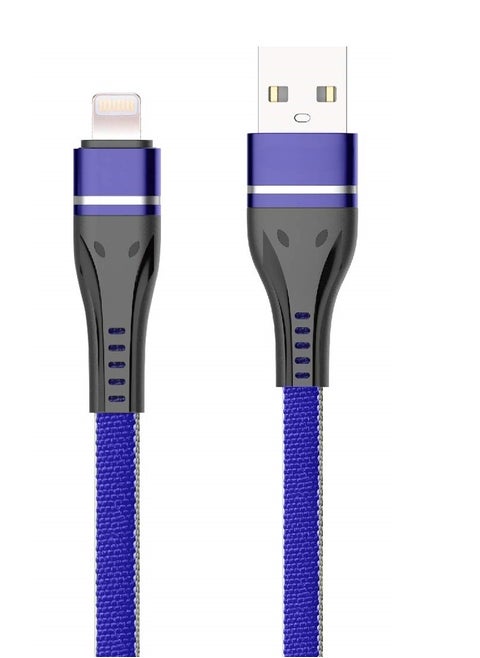 iPhone Charger Lightning Cable, Nylon Braided 2M , Fast Charging Cable High Speed Data Sync Transfer Cord Compatible with iPhone 14/13/12/11 Pro Max/XS MAX/XR/XS/X/8/7 and More(BLUE)