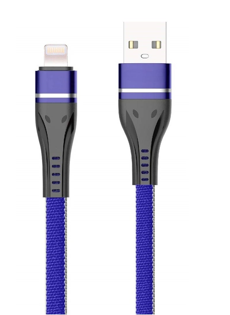 iPhone Charger Lightning Cable, Nylon Braided 2M , Fast Charging Cable High Speed Data Sync Transfer Cord Compatible with iPhone 14/13/12/11 Pro Max/XS MAX/XR/XS/X/8/7 and More(BLUE)
