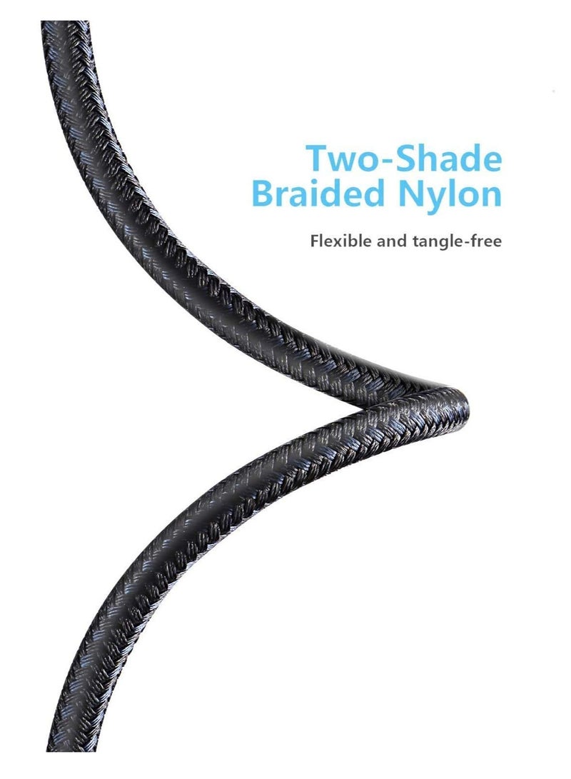 iPhone Charger Lightning Cable, Nylon Braided 2M , Fast Charging Cable High Speed Data Sync Transfer Cord Compatible with iPhone 14/13/12/11 Pro Max/XS MAX/XR/XS/X/8/7 and More - Image 3