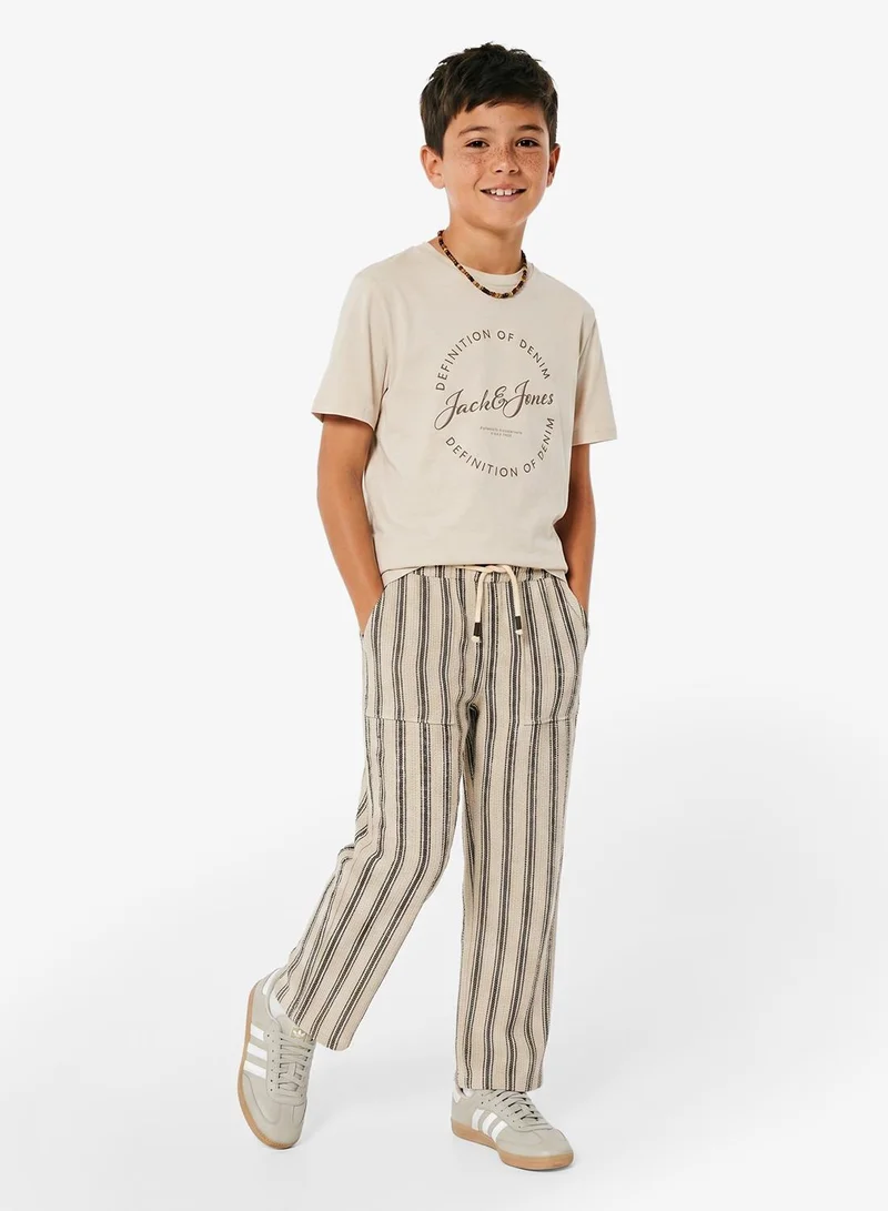 جاك وجونز جونيور تيشيرت جيه جيه جرايسون برقبة دائرية للأطفال