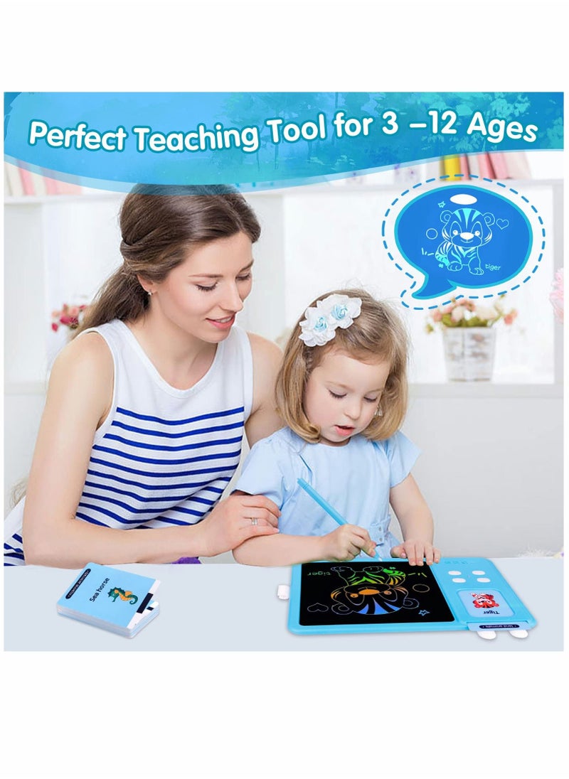 Y&D - Talking Flash Cards Drawing Learning Toys for Age 2-12 Toddlers Sensory Speech Therapy Autism Doodle Board Travel Toys, 224 Reading LCD Writing Tablet Boys and Girls Gifts - Image 1
