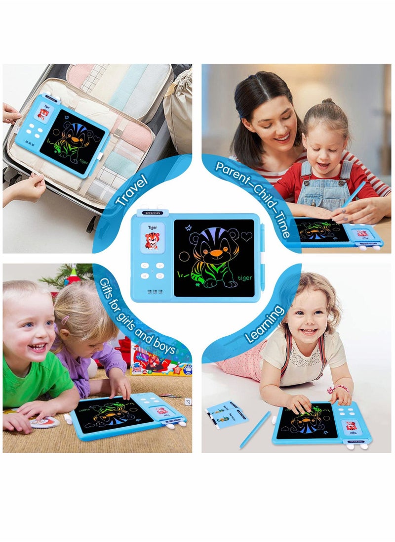 Y&D - Talking Flash Cards Drawing Learning Toys for Age 2-12 Toddlers Sensory Speech Therapy Autism Doodle Board Travel Toys, 224 Reading LCD Writing Tablet Boys and Girls Gifts - Image 1