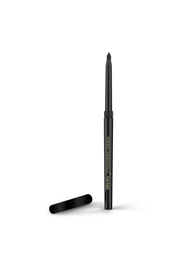Forest Essentials Charcoal Black Gulaab Khaas Kajal 0.3g - Image 1