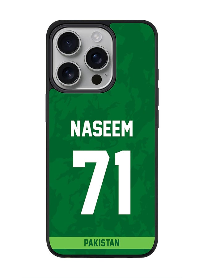 Stylizedd For iPhone 16 Pro Case [Compatible with MagSafe] Slim Magnetic cover Phone Case iPhone 16 Pro -Pakistan Naseem Shah Jersey No 71 - Image 1