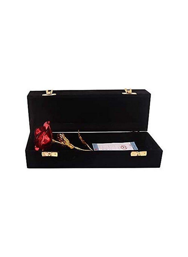 Lavanaya Silver®-Red Rose Gold Artificial Flower with Black Velvet Box for Him, Her, Girlfriend, Boyfriend, Husband, Wife, Sister, Mother - Image 2