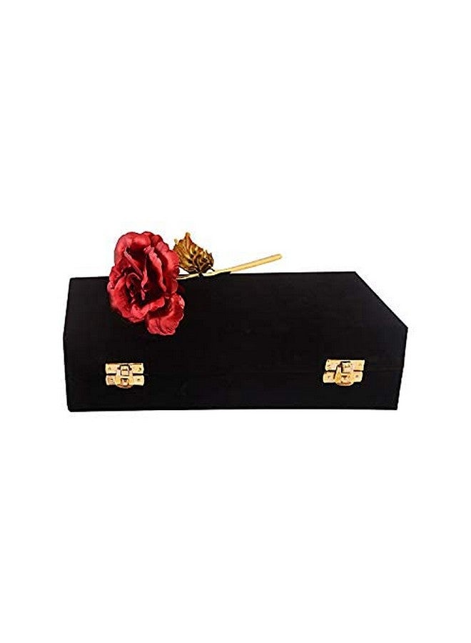 Lavanaya Silver®-Red Rose Gold Artificial Flower with Black Velvet Box for Him, Her, Girlfriend, Boyfriend, Husband, Wife, Sister, Mother - Image 3
