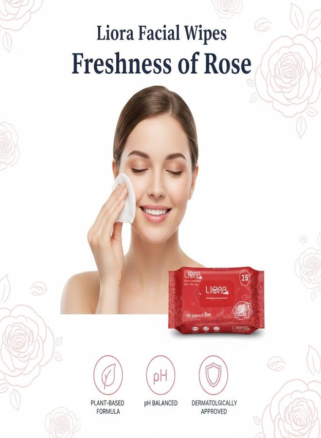 Liora Rose Refreshing Wipes, 2x25 Wipes, Chemical Free, Herbal Ingredients With Aloe Vera, Orange and Coconut Extract, Alcohol and Paraben Free (Pack Of 4) - Image 3