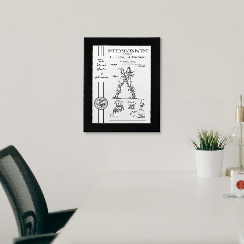PlaqueMaker Personalized Patent Plaque, Appreciation Gift for Inventors, Patent Holders, Work Team, or Boss (10.5" x 13", White Metal, Black Board) - Image 3