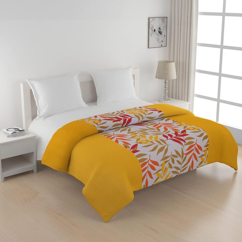 Swayam Double Size AC Comforter | 254 cm X 228 cm | Yellow, 150 GSM | Comes with Health Layer : Prevents oozing Out of Fibre - Image 1
