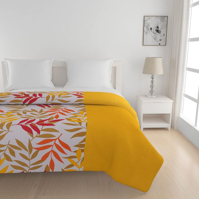 Swayam Double Size AC Comforter | 254 cm X 228 cm | Yellow, 150 GSM | Comes with Health Layer : Prevents oozing Out of Fibre - Image 2