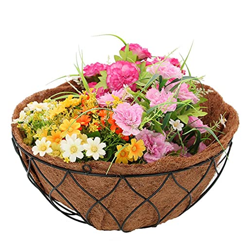EROCK 2PCS Round Replacement Coco Liner for Hanging Basket - 24 inch Foldable Coco Pad for 16/14 / 12 inch Coconut Fiber Plant Basket Liner, Garden Planter Flower Pot (Round) - Image 2